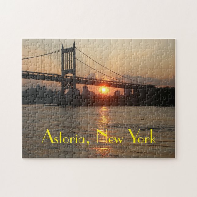 Astoria, NY Jigsaw Puzzle avec RFK Bridge (Horizontal)