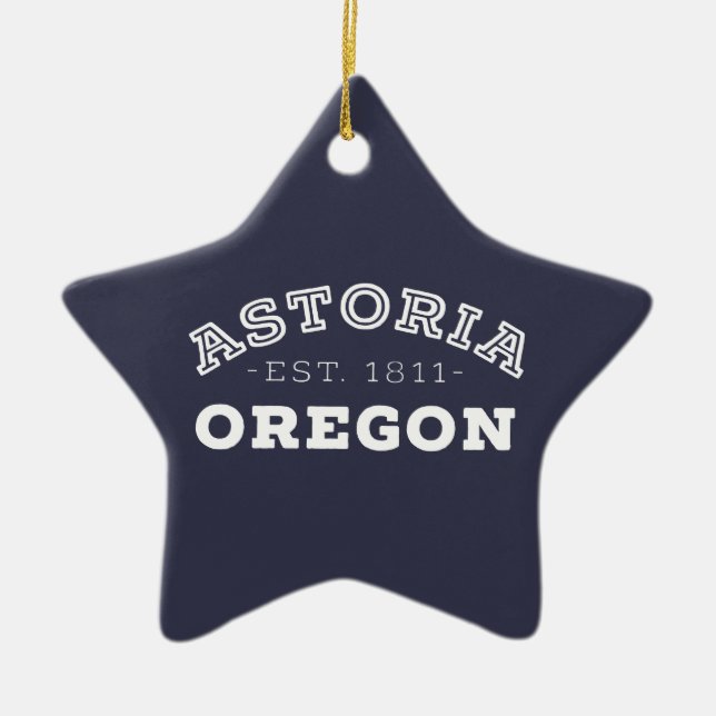 Astoria Oregon Ceramic Ornament (Front)