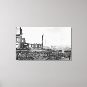 Astoria, Oregon Fire View of Exchange St. Canvas Print