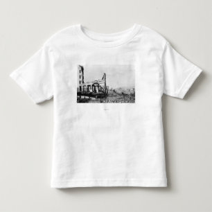 Astoria, Oregon Fire View of Weinard Hotel Toddler T-shirt