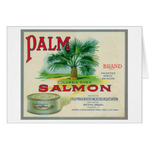 Astoria, Oregon - Palm Salmon Case Label