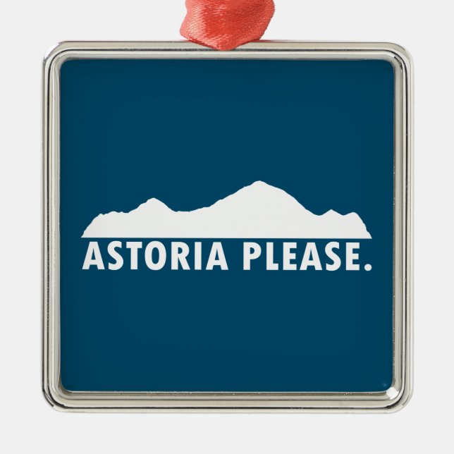Astoria Oregon Please Metal Ornament (Front)