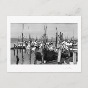 Astoria, Oregon Waterfront View of Fishing Fleet Postcard