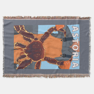 Astoria, OregonKing Crab Throw Blanket