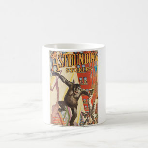Astounding Stories 1930s Pulp Magazine Gorillas Coffee Mug