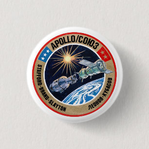 ASTP (Mission Patch)  1 Inch Round Button