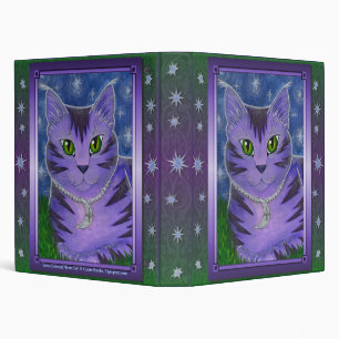 Astra Celestial Moon Star Cat Fantasy Avery Binder