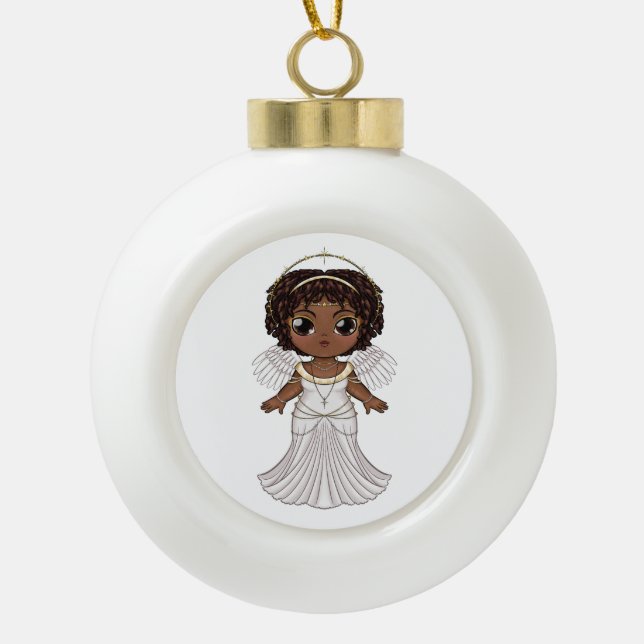 Astra Ceramic Ball Christmas Ornament (Front)