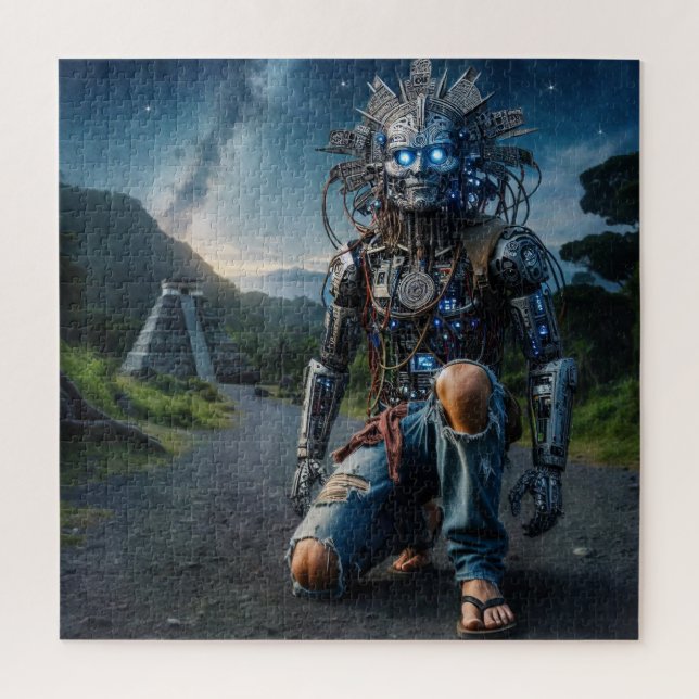 Astral Blue Jeans Warrior Jigsaw Puzzle (Vertical)