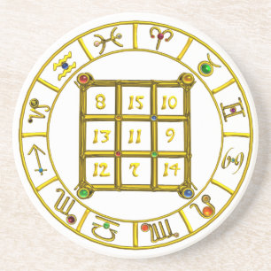 ASTRAL CODE / MAGIC SQUARE 33,white Coaster