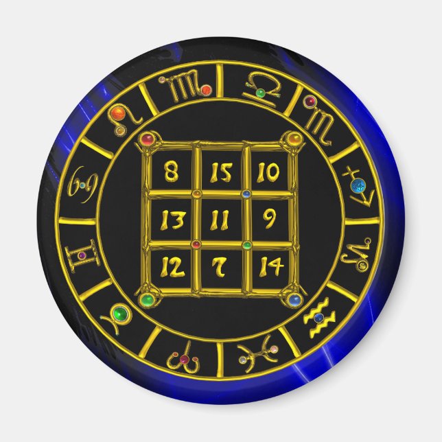 ASTRAL CODE,MAGIC SQUARE 33 Zodiac Astrology Chart Magnet (Front)