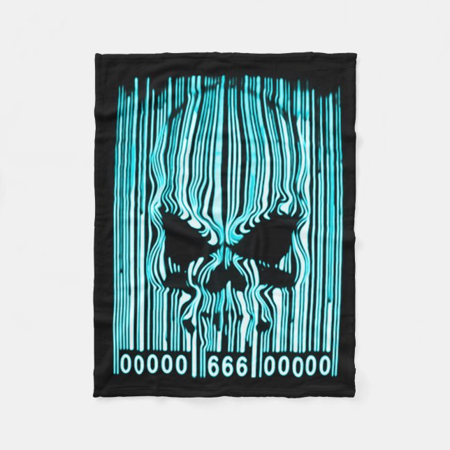 Astral Demon Barcode 666 Fleece Blanket (Front)