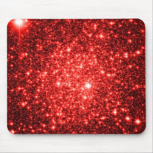 astral glitter Red Mouse Pad