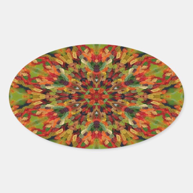 Astral Gummy Bears Oval Sticker (Front)