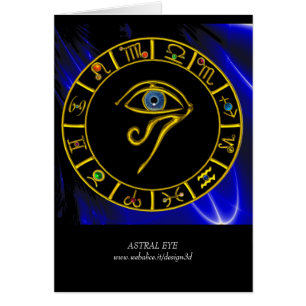 ASTRAL HORUS OEIL, BLUE TALISMAN Astrologie Graphi
