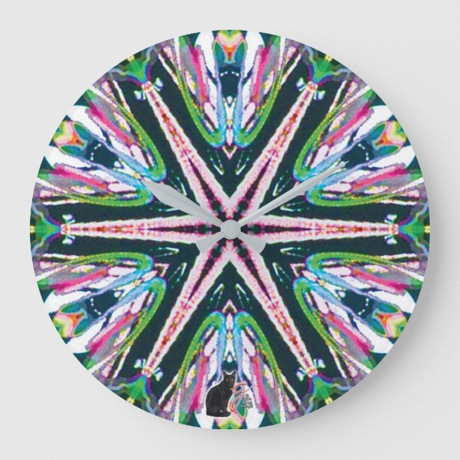 Astral Kaleidoscope Large Clock (Front)