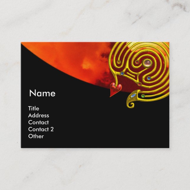 ASTRAL LABYRINTH,ASTROLOGY ZODIAC SIGN CHART Black Business Card (Front)