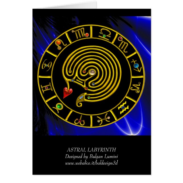 ASTRAL LABYRINTH GOLD ZODIAC CHART Astrology (Front)