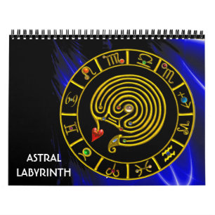 ASTRAL LABYRINTH GOLD ZODIAC CHART Astrology Calendar