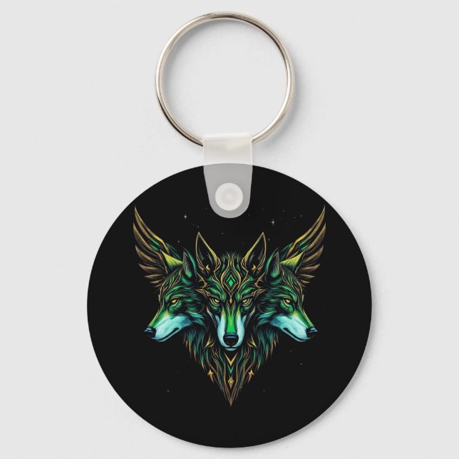 Astral Wolves Keychain (Front)
