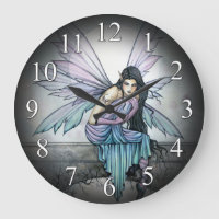 Astrid Gothic Fairy Faery Fantasy Art Clock