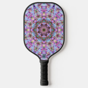 Astrid - Pastel Pink & Purple Psychedelic Mandala Pickleball Paddle