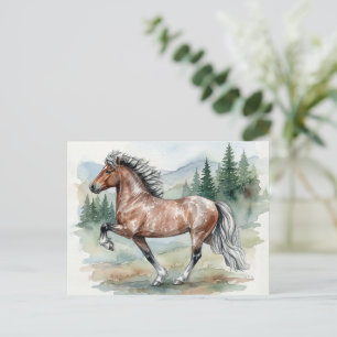 Astrid Tolting Icelandic Horse watercolor Postcard
