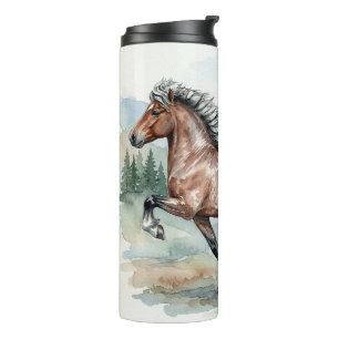 Astrid Watercolor Icelandic Horse Thermal Tumbler