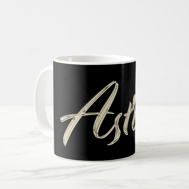 Astrid white gold Handwriting Tasse Kaffeetasse Coffee Mug (Front Left)