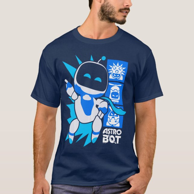 Astro Bot Rescue Mission Victory Pose Video Game f T-Shirt (Front)
