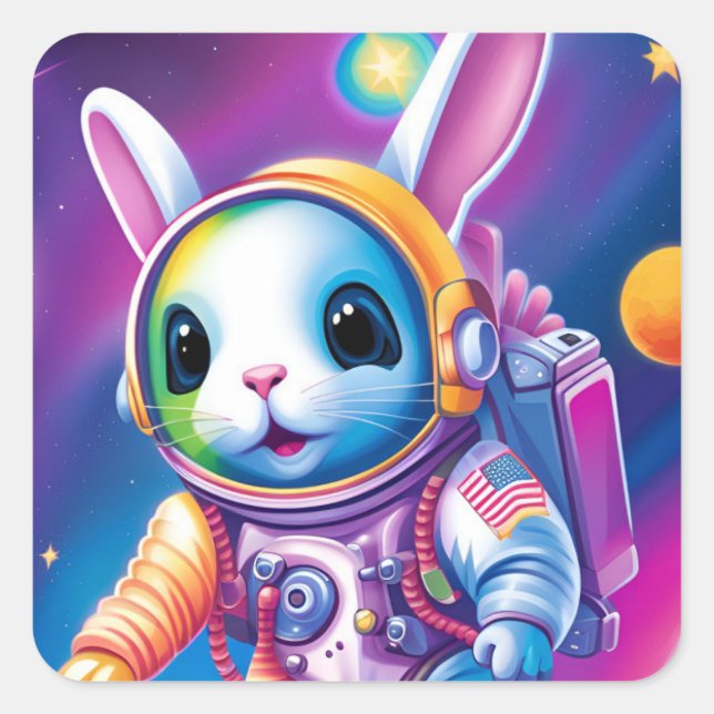 Astro-Bunny Stickers  (Front)