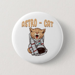 Astro Cat 2 Inch Round Button