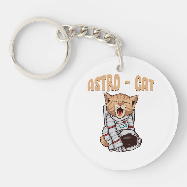Astro Cat Keychain (Front)