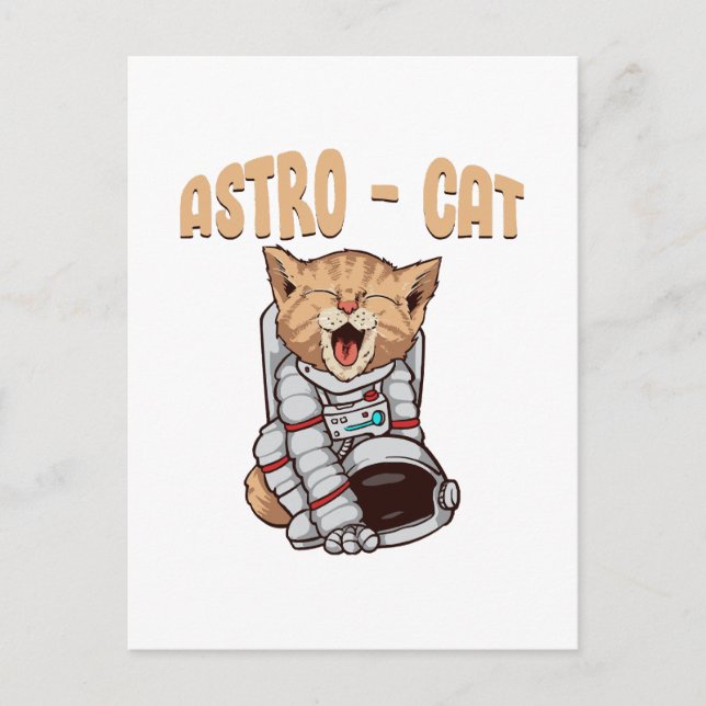 Astro Cat Postcard (Front)