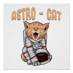 Astro Cat Poster
