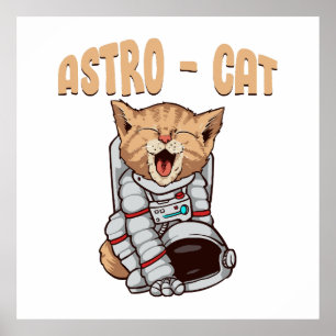 Astro Cat Poster