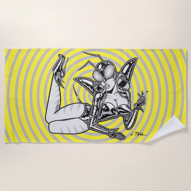 Astro Creeps™: Insectra™ Beach Towel (Front)