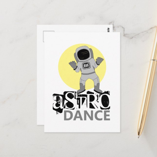 Astro Dance, Astronaut Postcard (Front/Back In Situ)