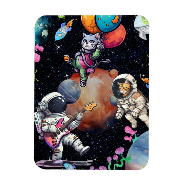 Astro-meow In The Universe Flexible Photo Magnet (Vertical)