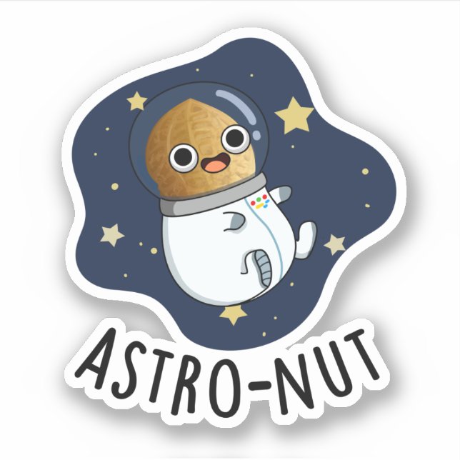Astro-nut Funny Nut Astronaut Pun  (Front)