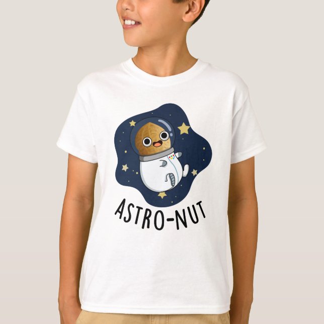 Astro-nut Funny Nut Astronaut Pun  T-Shirt (Front)
