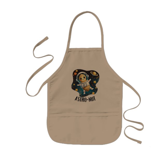 Astro-Nut Peanut, Astronaut Pun |  Kids Apron (Front)