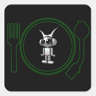 astro plate 3d 2011 square sticker
