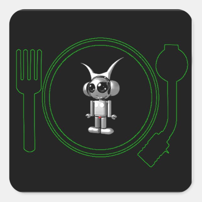 astro plate 3d 2011 square sticker (Front)