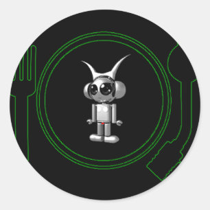 astro plate 3d classic round sticker