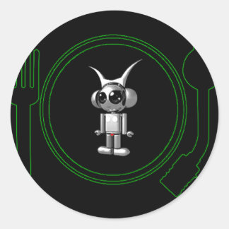 astro plate 3d classic round sticker