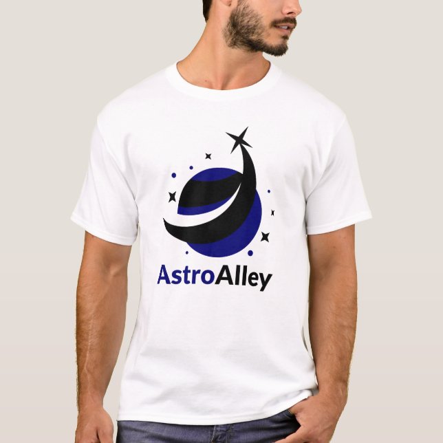 AstroAlley Logo T-Shirt – Where Planets Meet Print (Front)