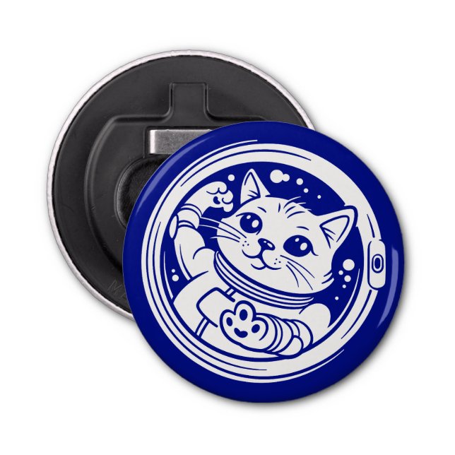 AstroCat in the Spin Cycle Bottle Opener (Front)