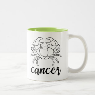 Astrological Birth Sign Cancer Colour Green Zodiac Two-Tone Coffee Mug