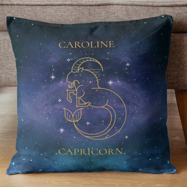 Astrological Capricorn  Zodiac Sign Name Gift Throw Pillow (Astrological Capricorn Zodiac Sign Name Gift Throw Pillow)